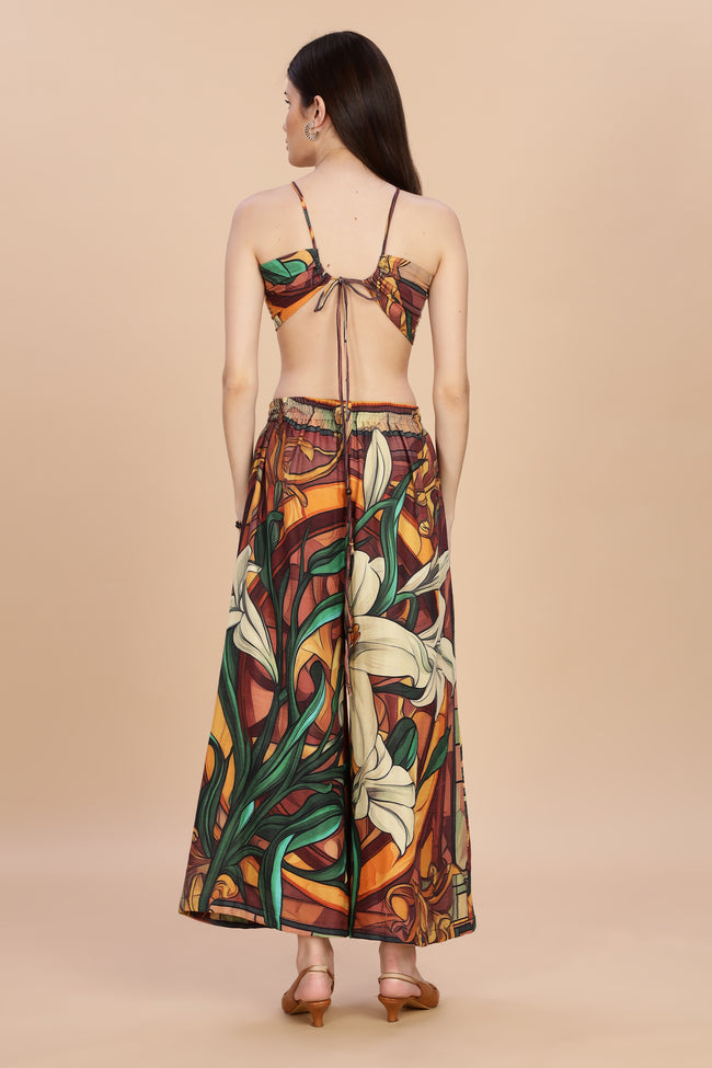 Women Liliare Ruched Bikini Gauge Cotton Top