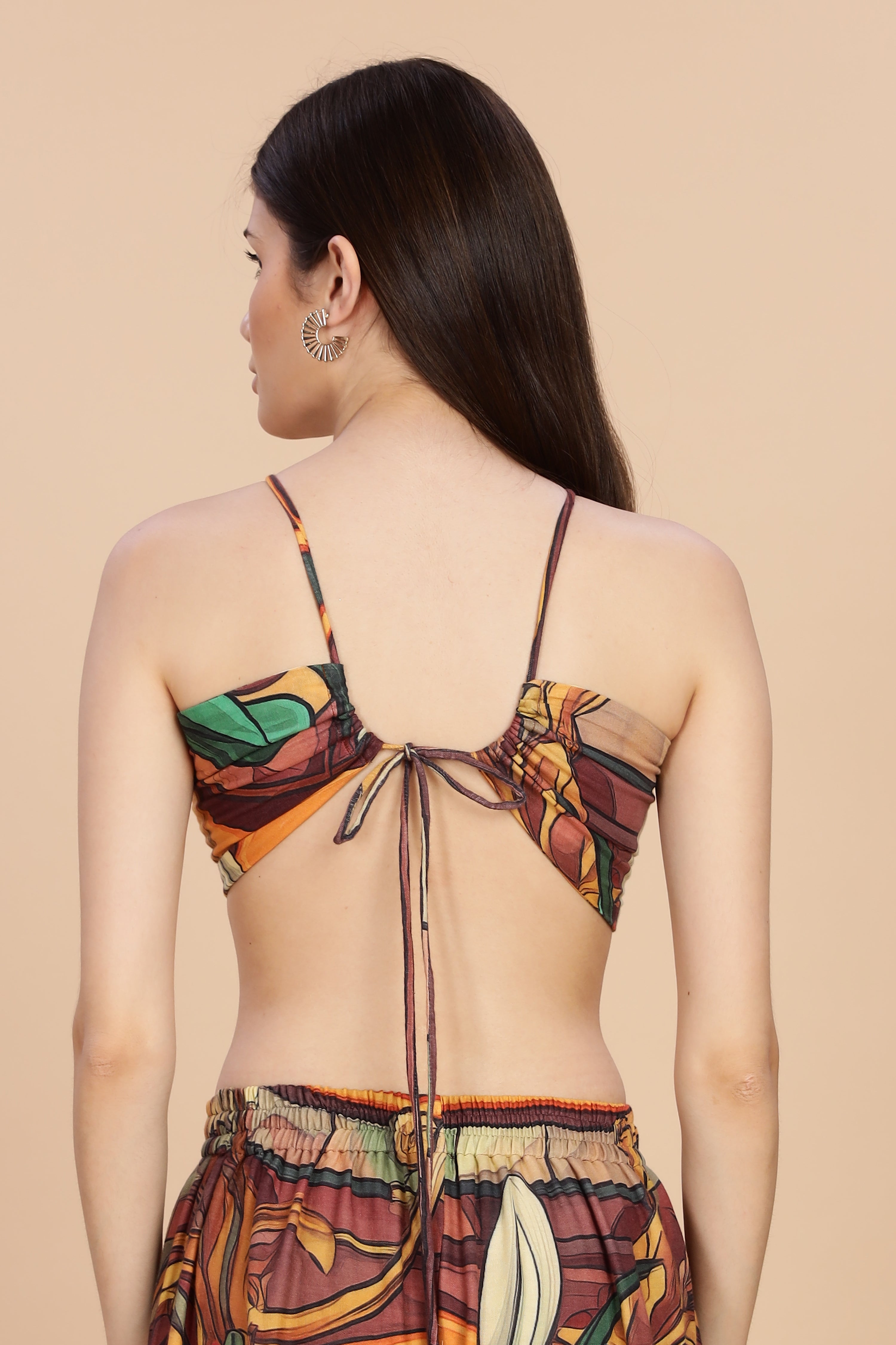 Women Liliare Ruched Bikini Gauge Cotton Top