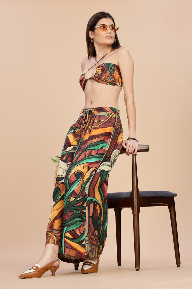 Women Liliare Ruched Bikini Gauge Cotton Top