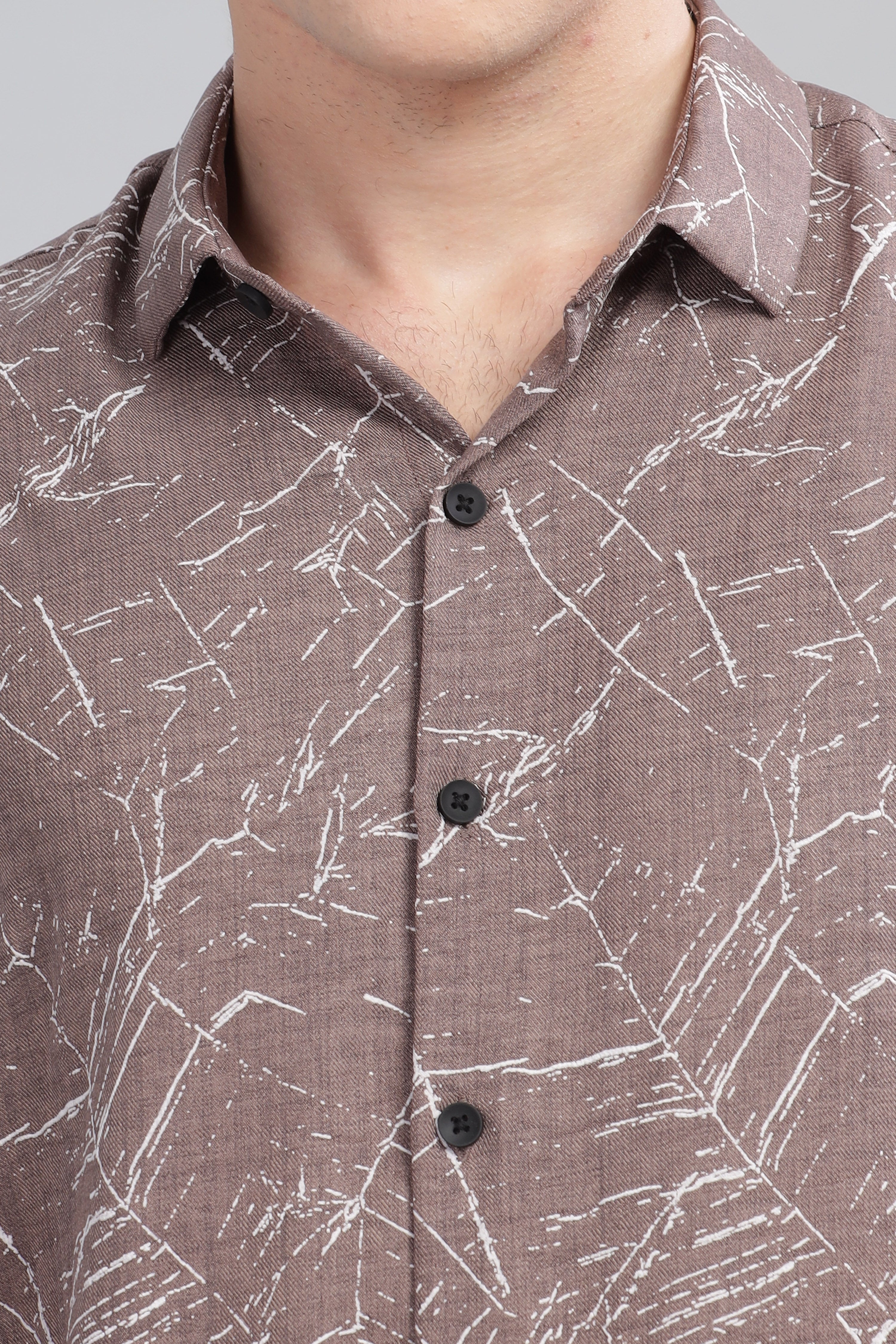 Men Brown Slim Fit Shirt