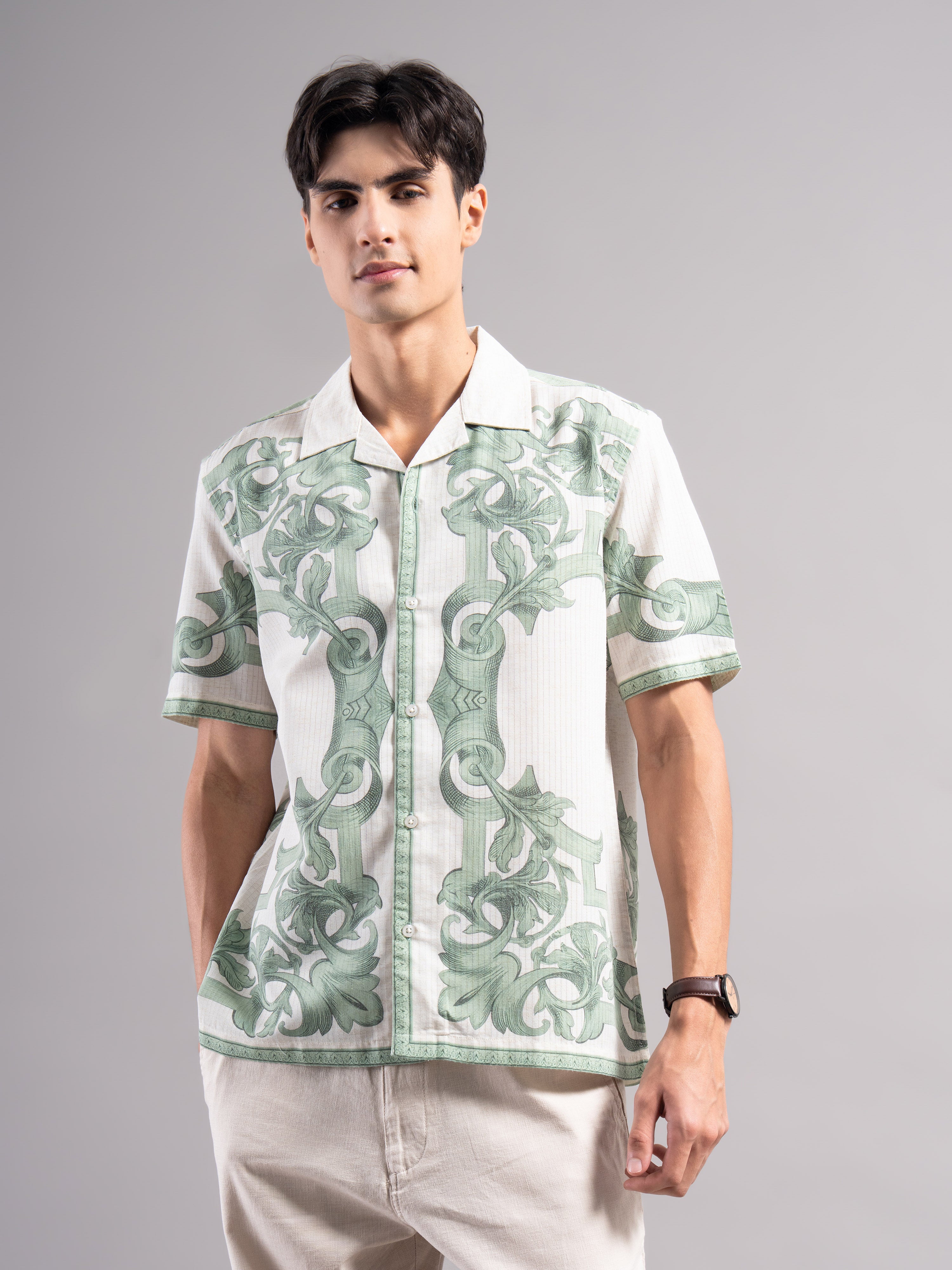 Men Polyester Printed Shirts