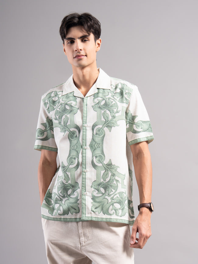 Men Polyester Printed Shirts