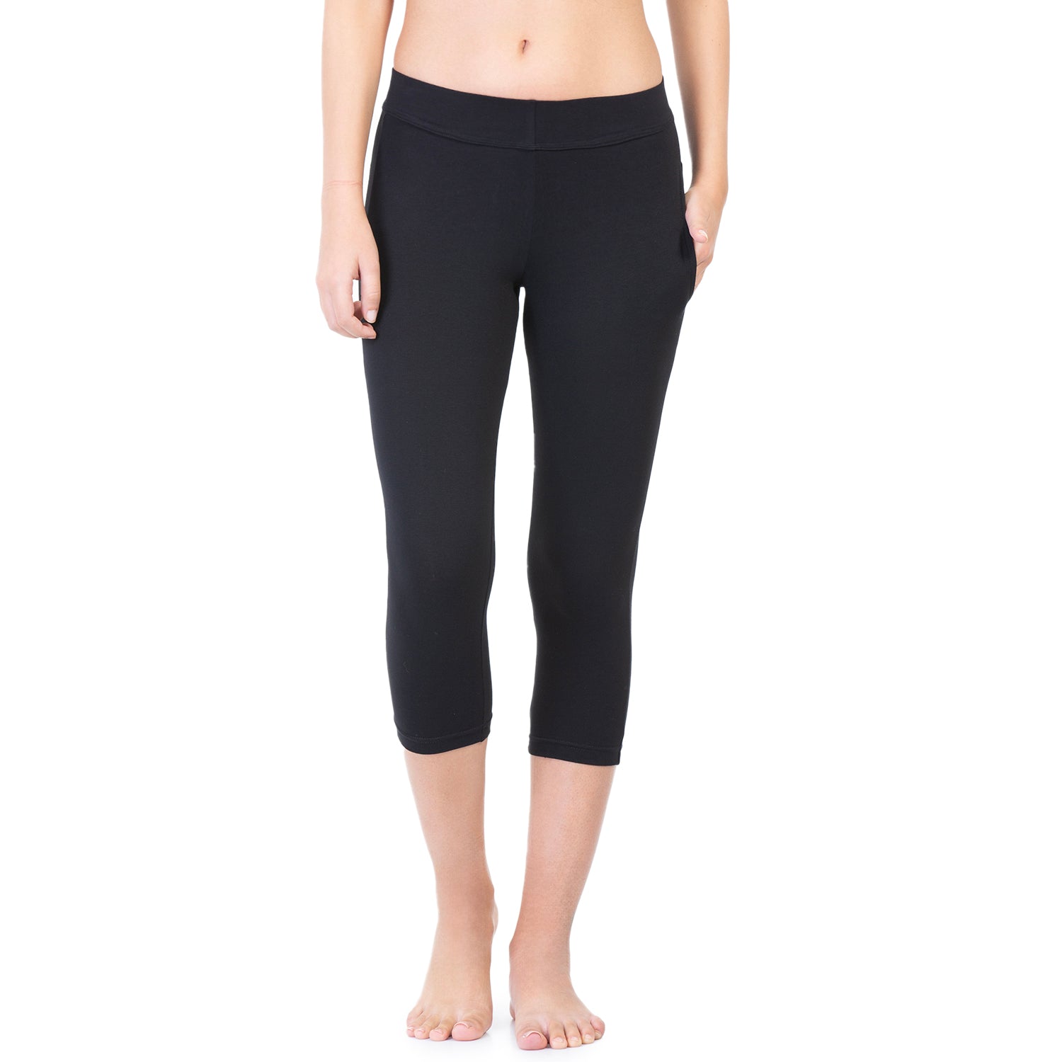 Women Black 3/4th Length Capri