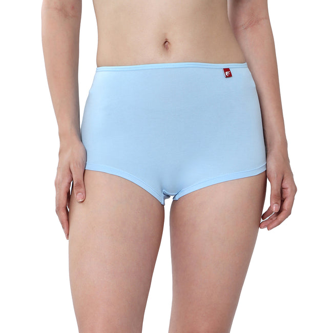 Women Blue Midrise Comfort Boyshorts
