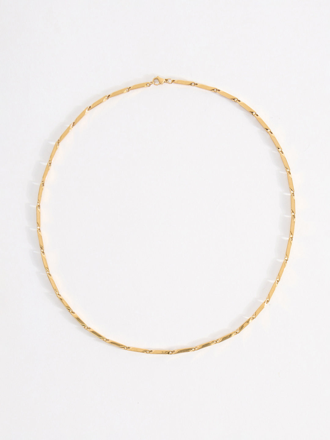 Men Trendy Rice Design Chain With Lobster Closure