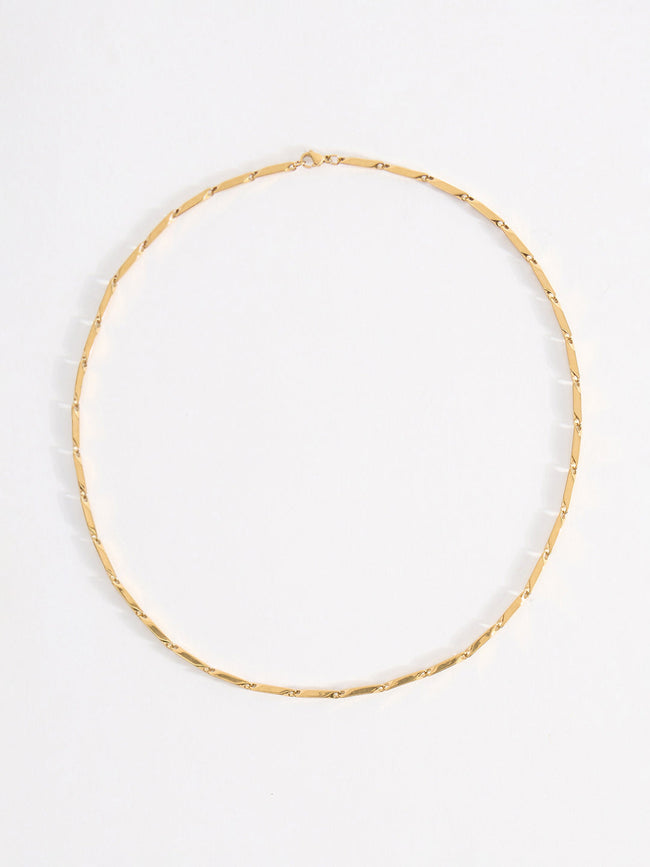 Men Trendy Rice Design Chain With Lobster Closure