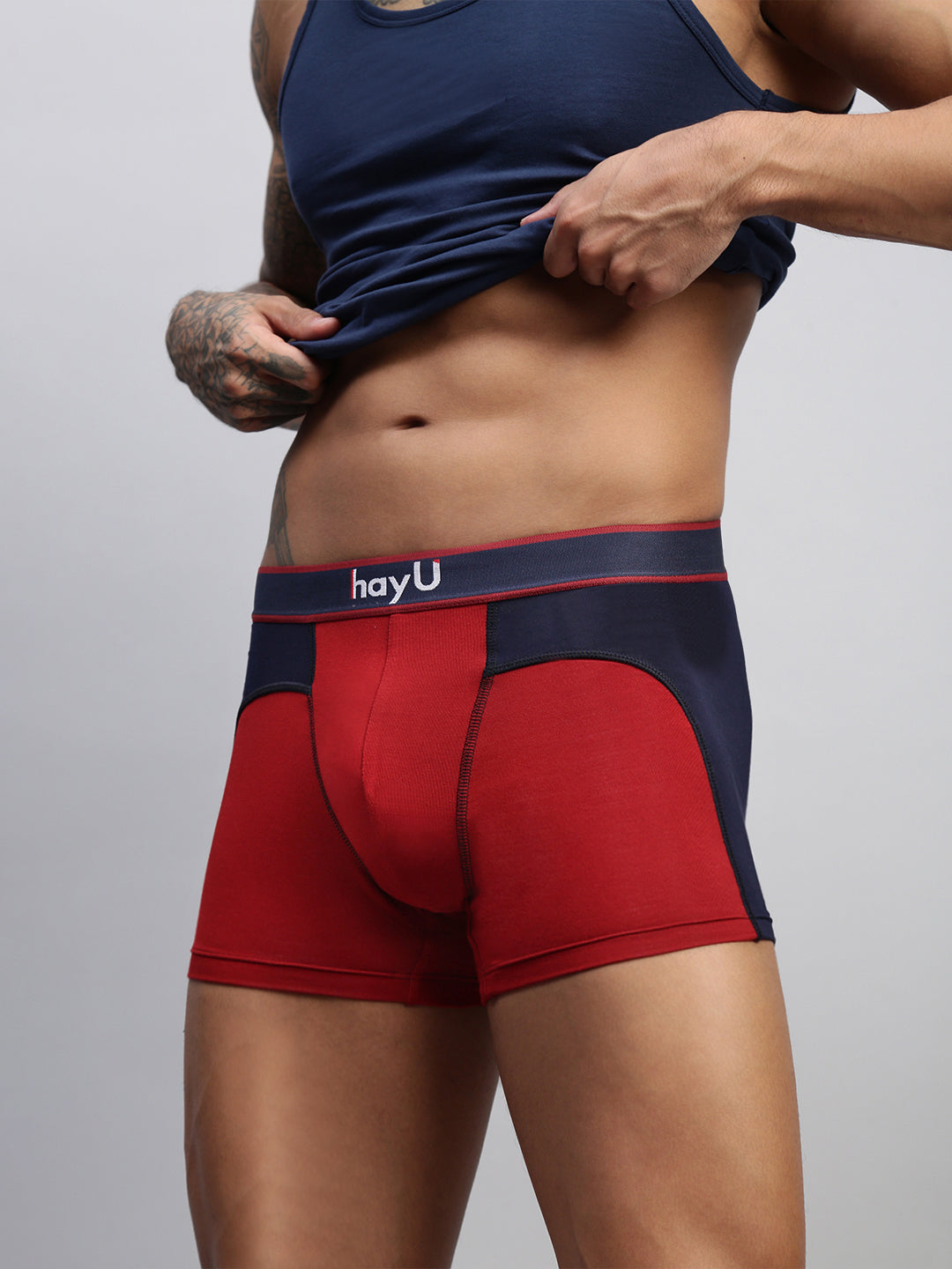Men Red Modal Trunks