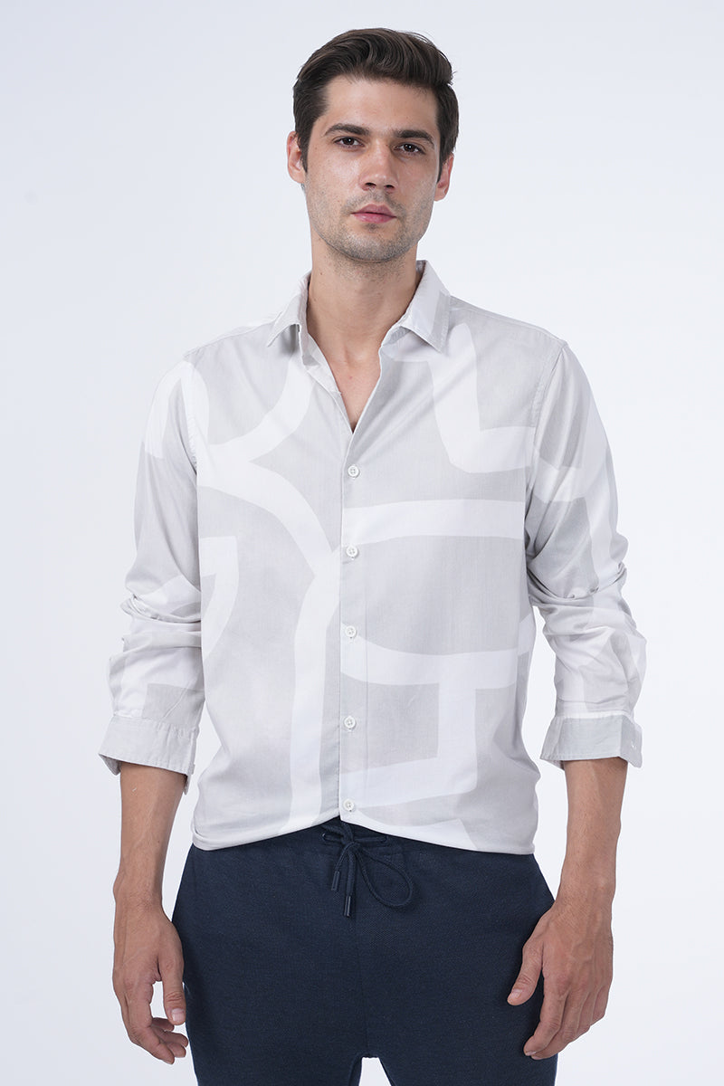 Men Fine Cotton Printed Shirt