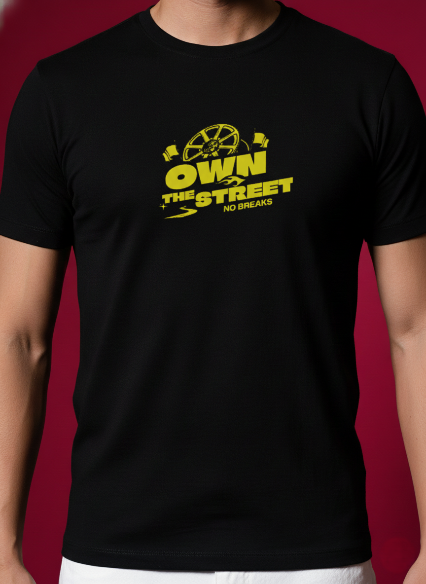 Men Round Neck Cotton T-Shirt