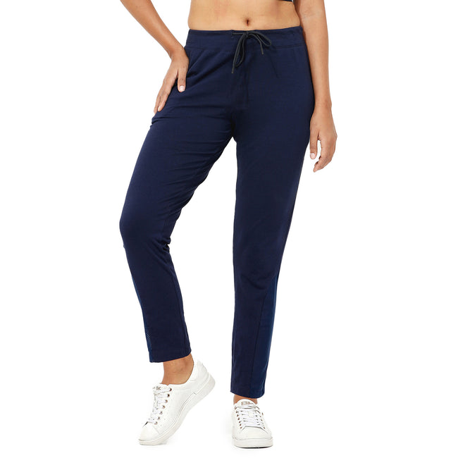 Women Navy Ankle Length Track Pant