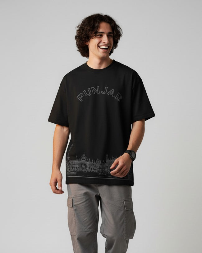 Men Printed Cotton Oversized T-Shirt