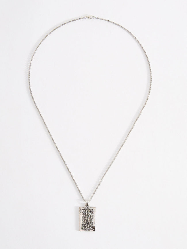 Men King of Hearts Skull King Pendant Chain With Lobster Closure