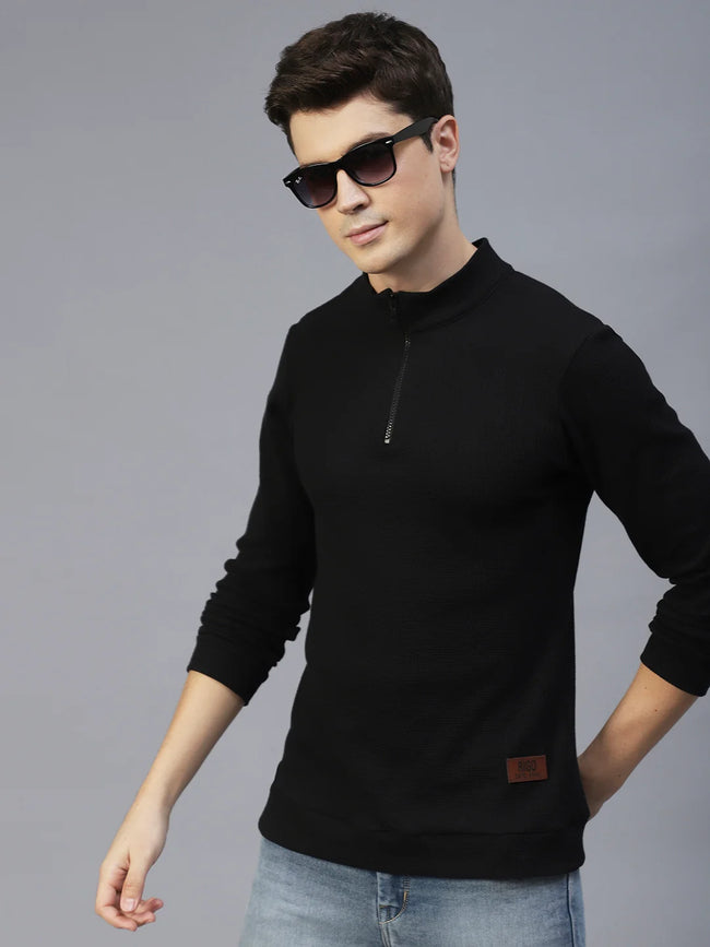 Men Comfy Henley Knit T-Shirt