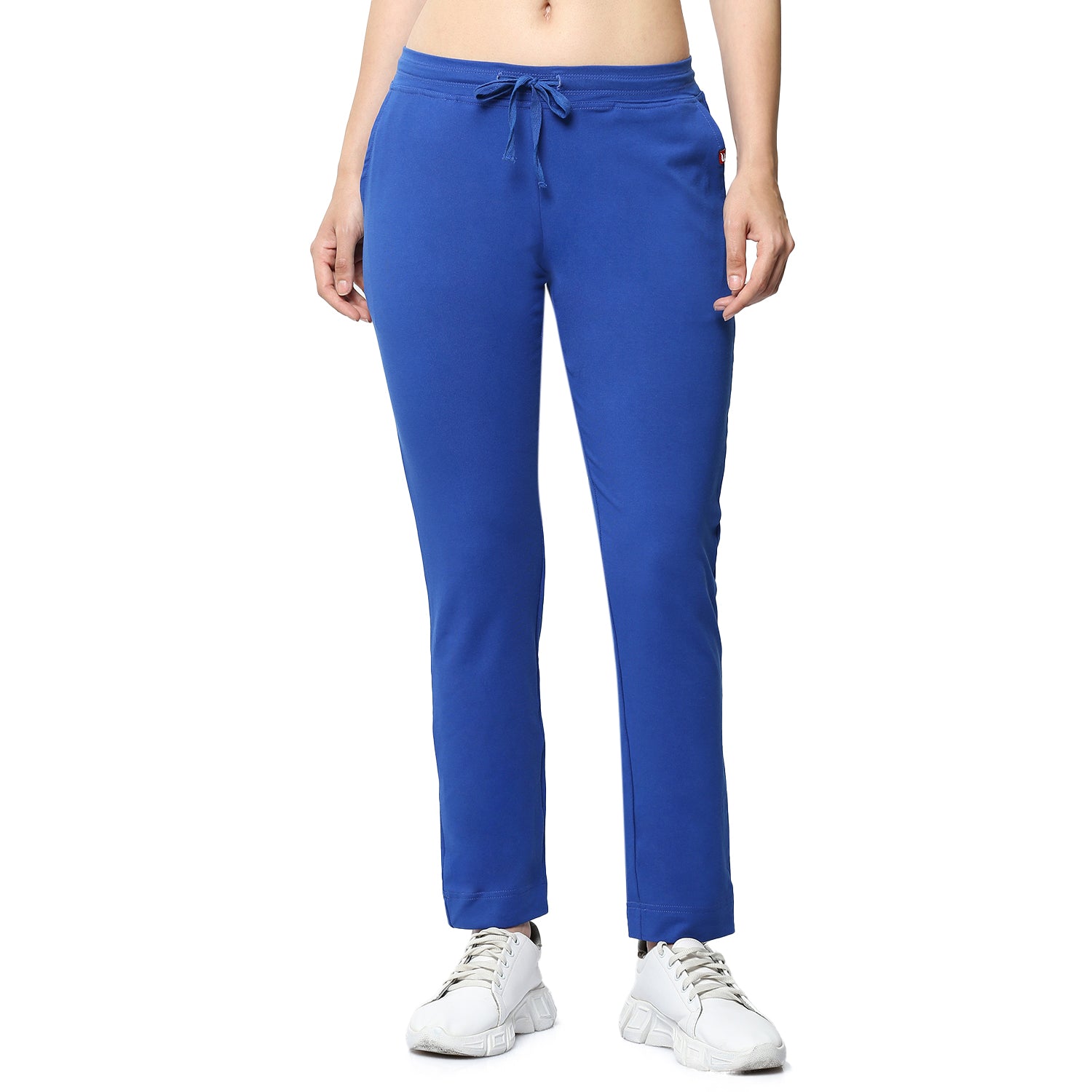 Women Blue Ankle Length Track Pant