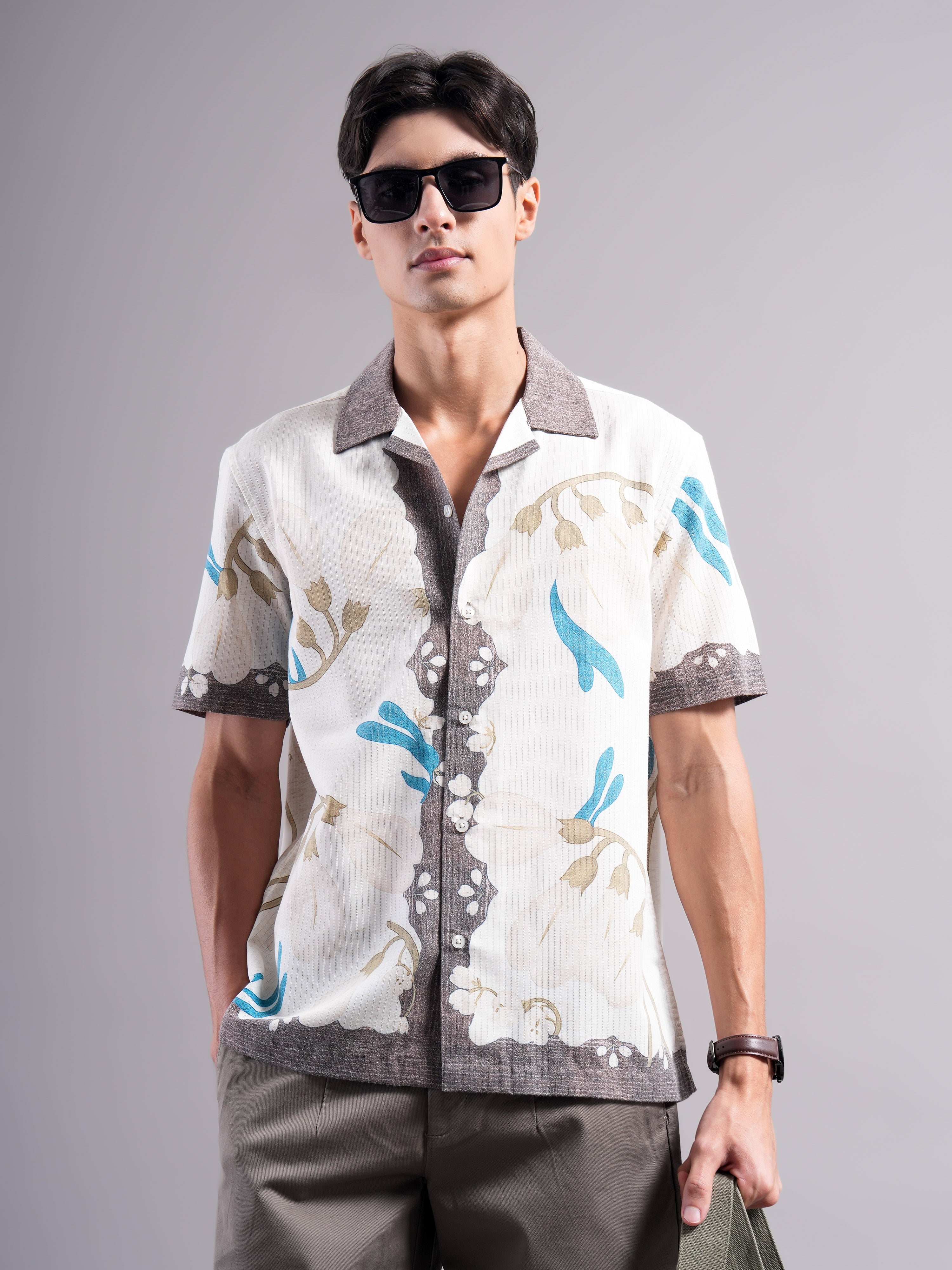 Men Polyester Printed Shirts