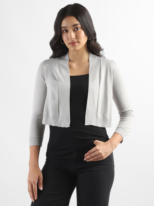 Women Silver Lurex Shrug