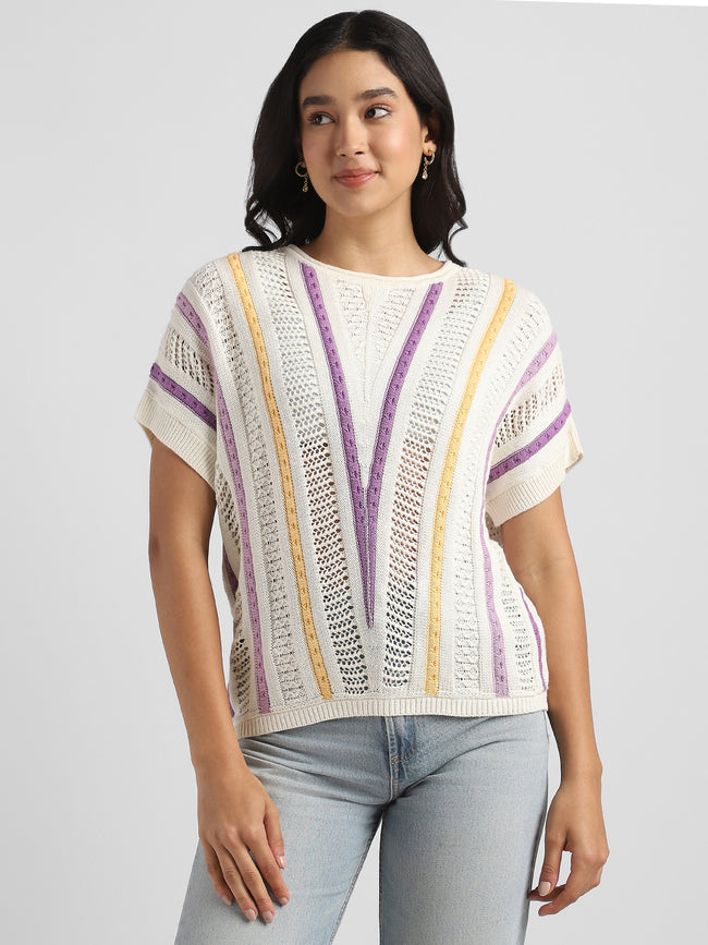 Women Crochet Comfort Fit Top