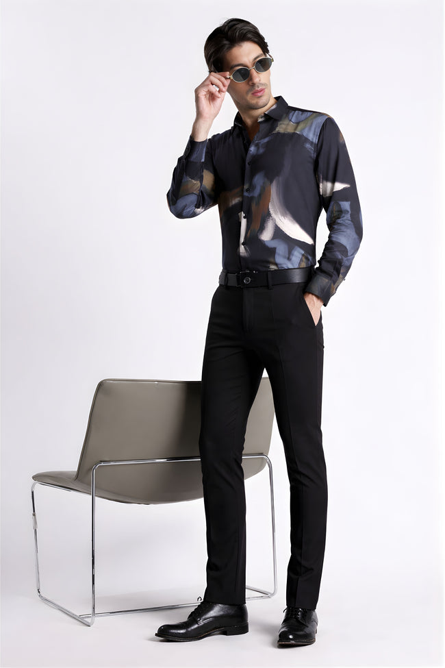 Men Refined Floral Digital Print Shirt