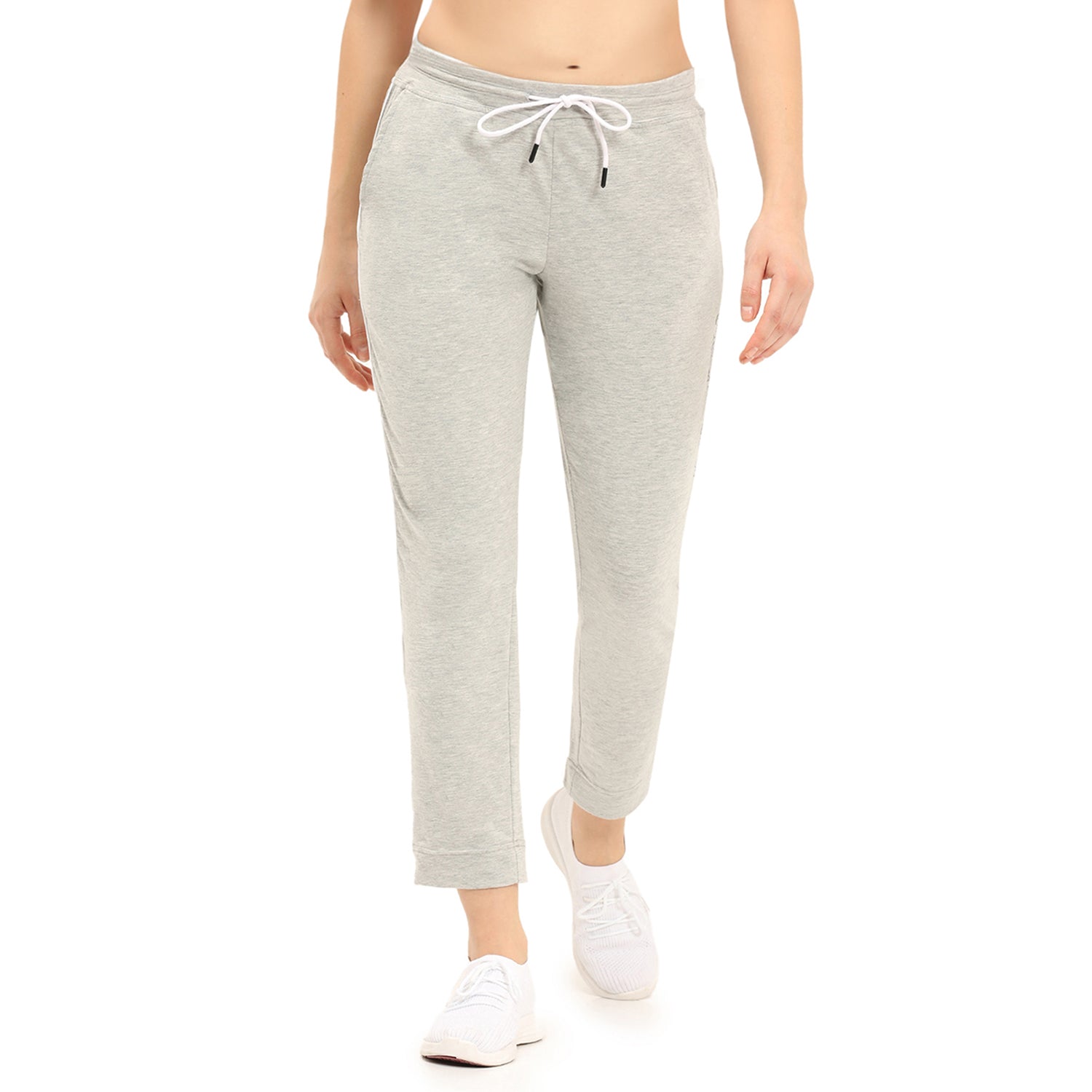 Women Grey Casual Sports Lower Wear Pants