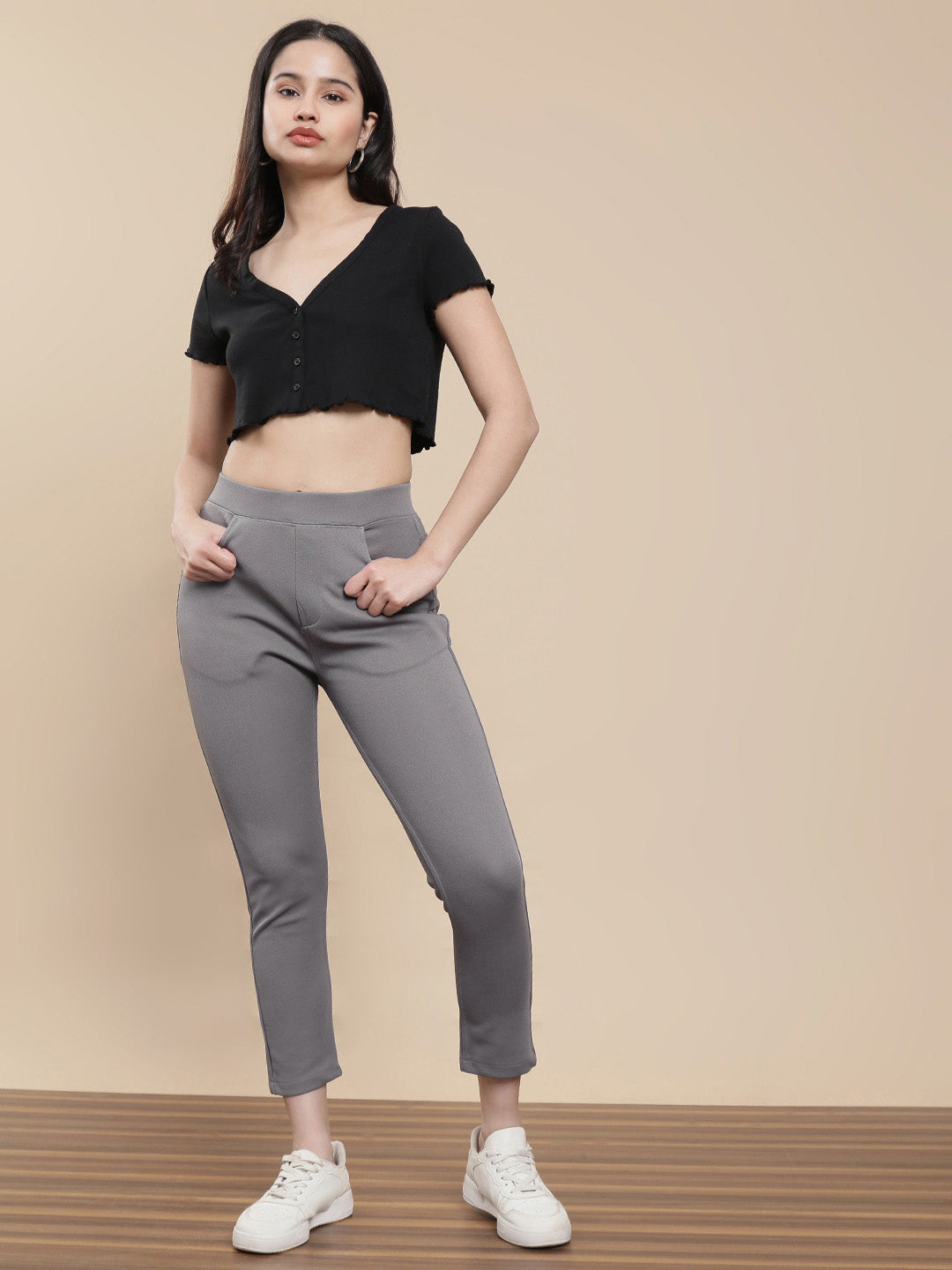 Women Grey Casual Jegging