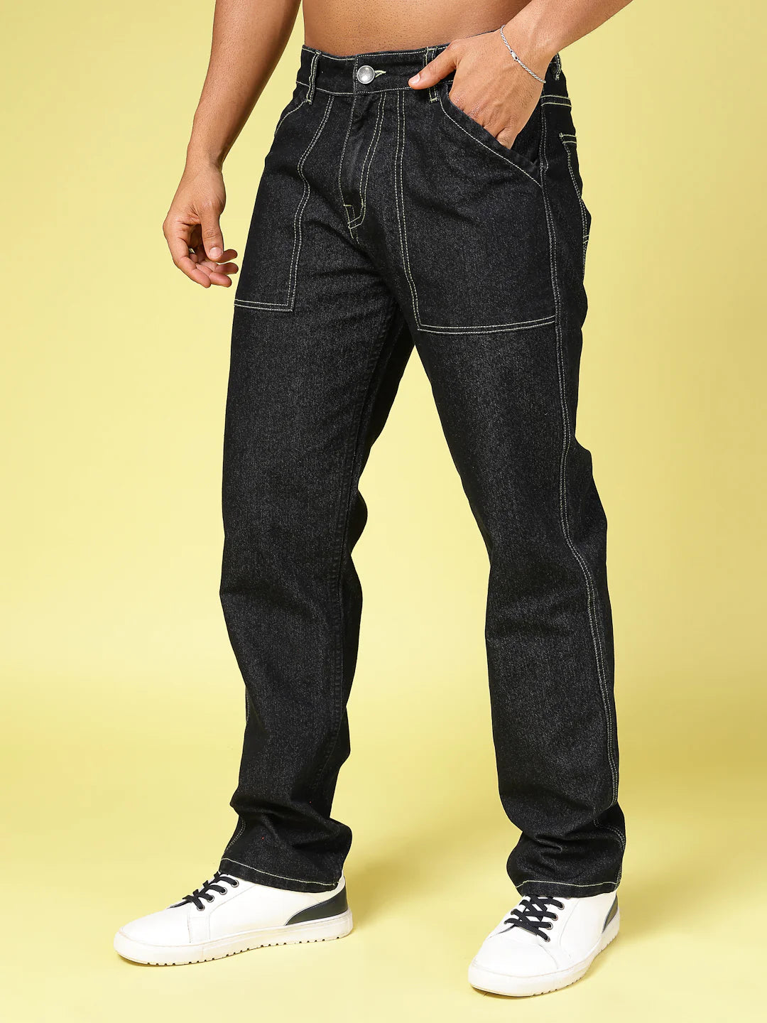 Men Modern Straight Fit Cotton Denim Jeans