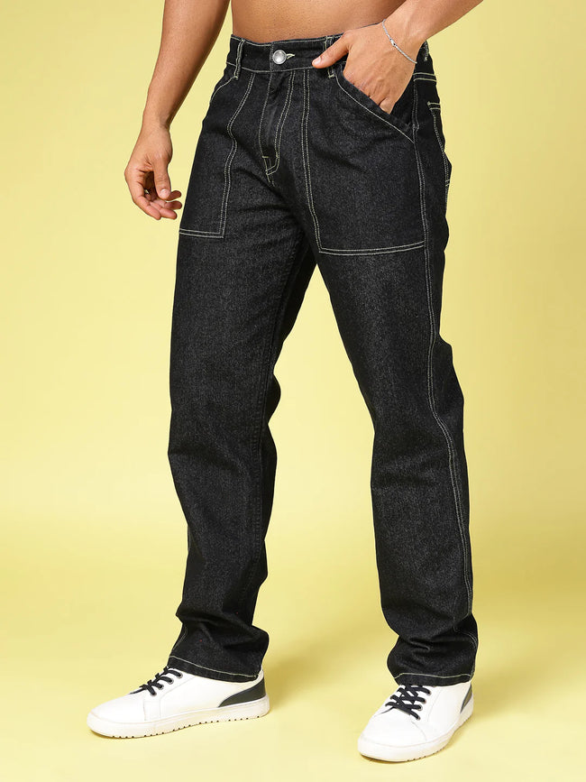 Men Modern Straight Fit Cotton Denim Jeans
