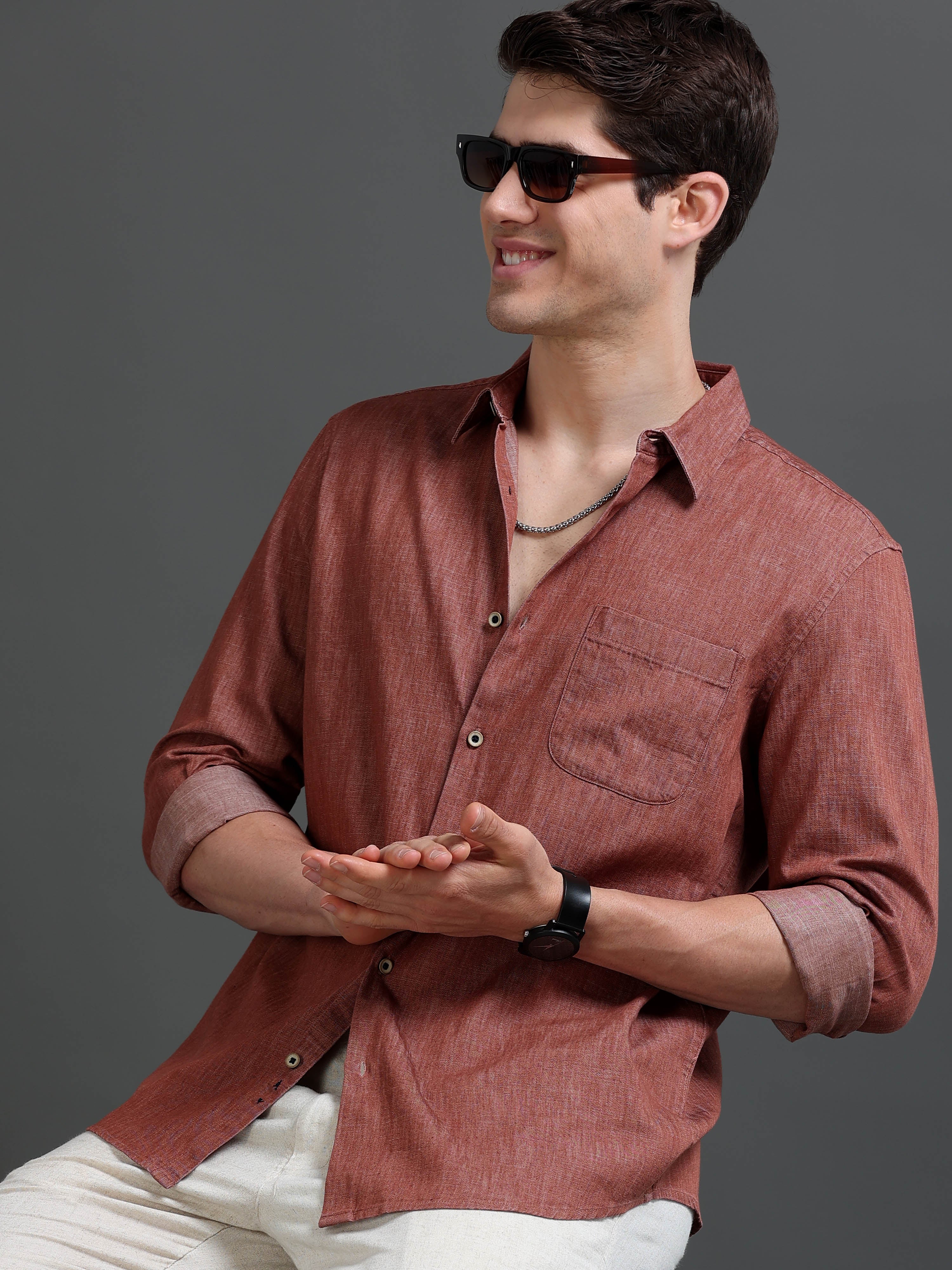 Men Brown Rupo Rainy Shirt