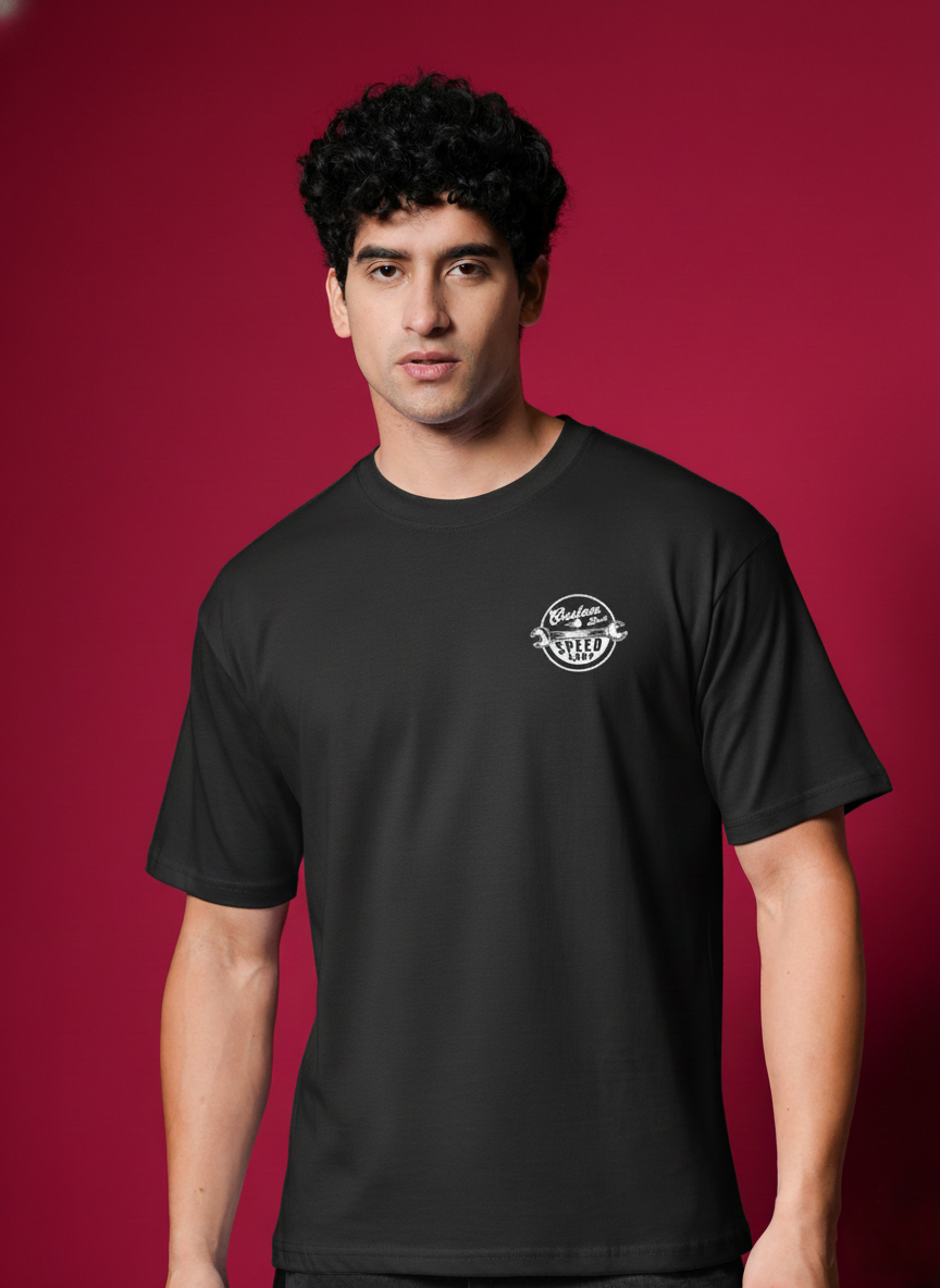 Men Round Neck Cotton T-Shirt