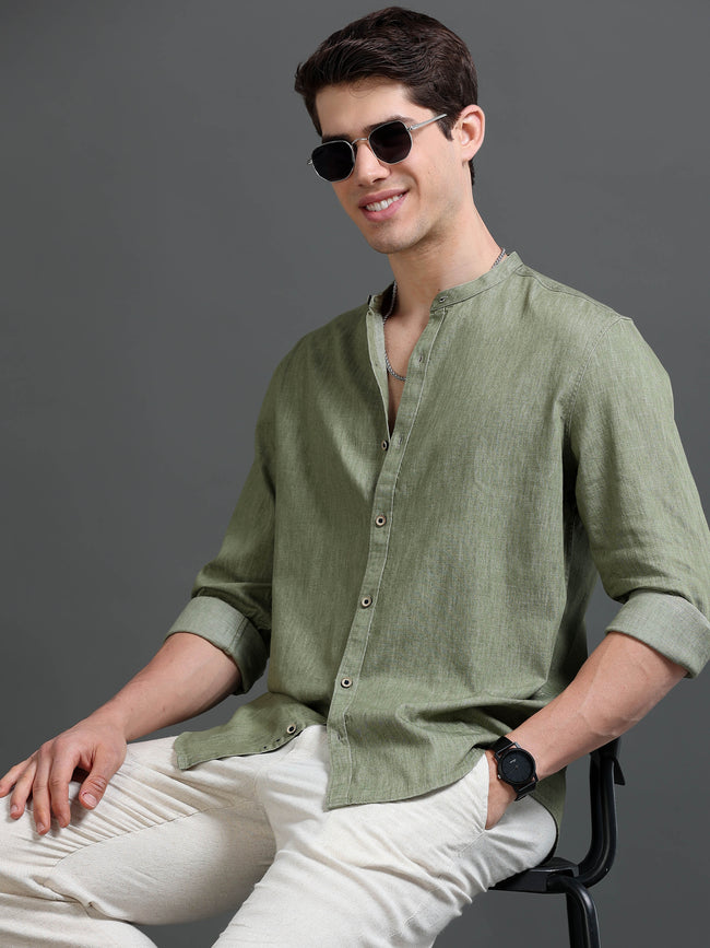 Men Olive Rupo Rainy Shirt