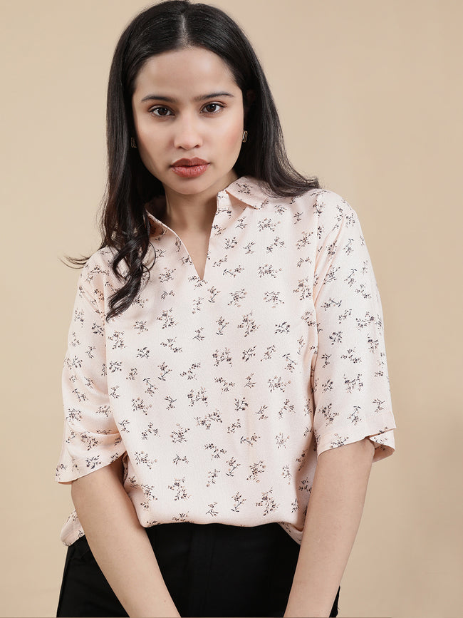 Women Beige Casual Top