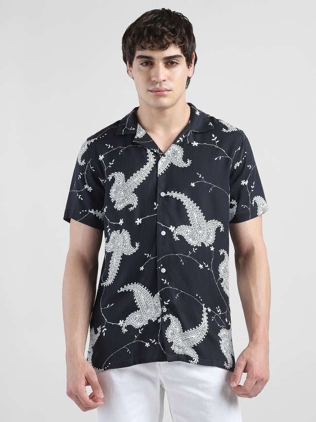 Men Black Comfort Fit Shirts