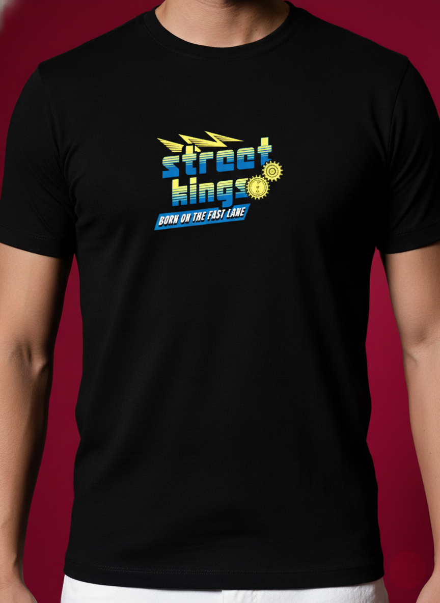 Men Round Neck Cotton T-Shirt