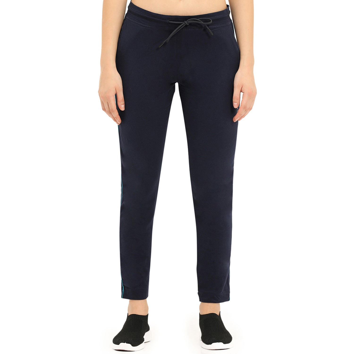 Women Navy Casual Sports Lower Wear Pants