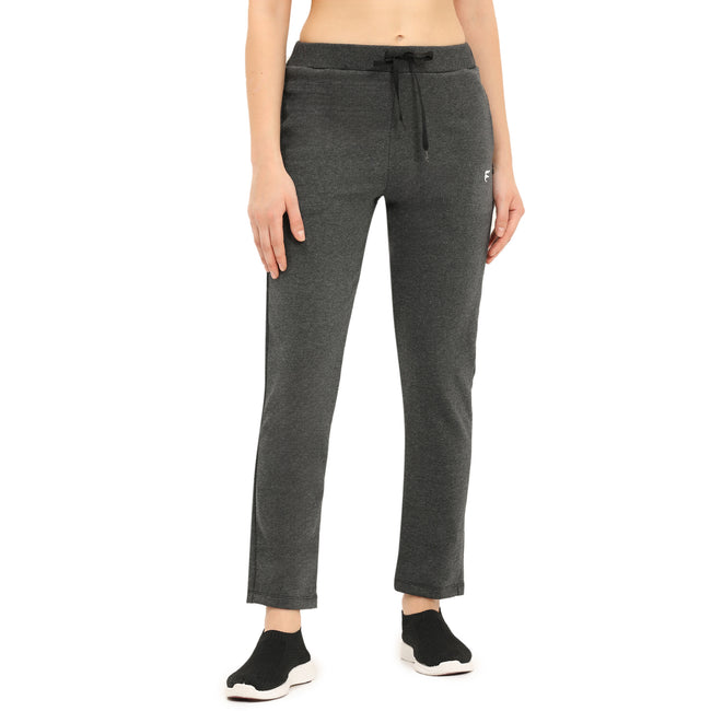Women Grey Ankle Length Fleece Track Pant