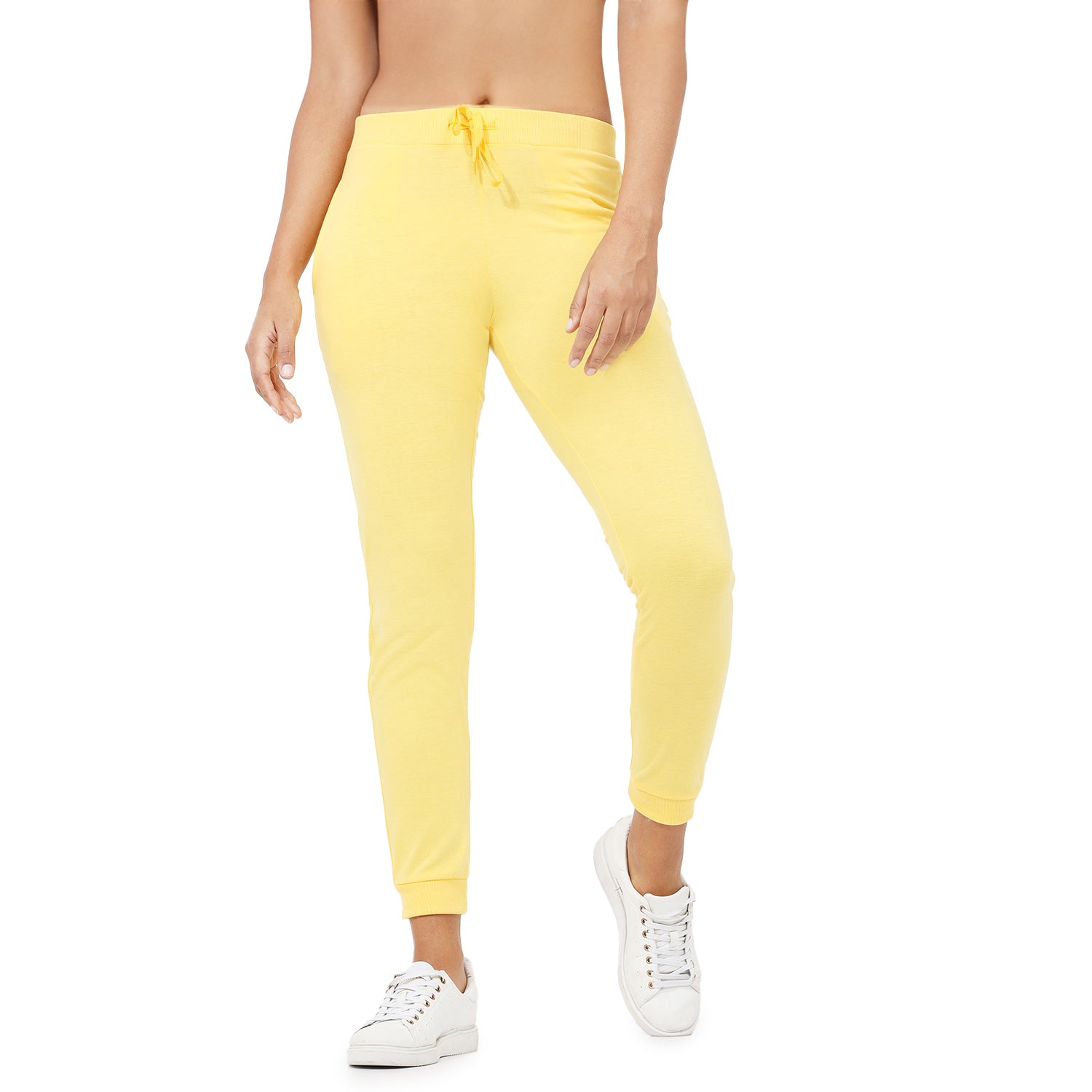 Women Yellow Ankle Length Jogger Pant