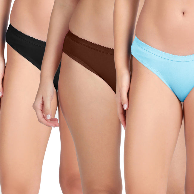 Low Rise Half Coverage Bikini Pack Of 3