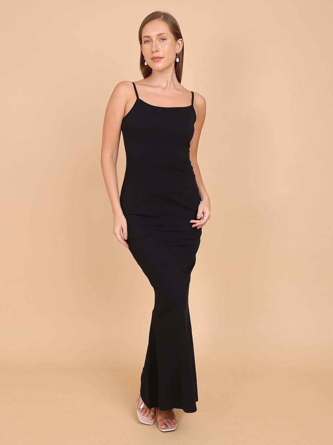 Women Black Cami Maxi Dress