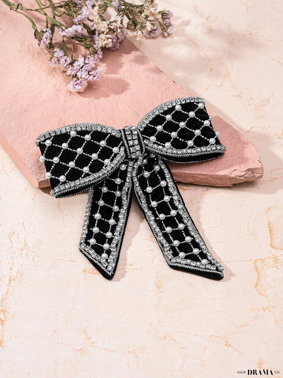 Women Velvet Hair Bow Barrette Clip