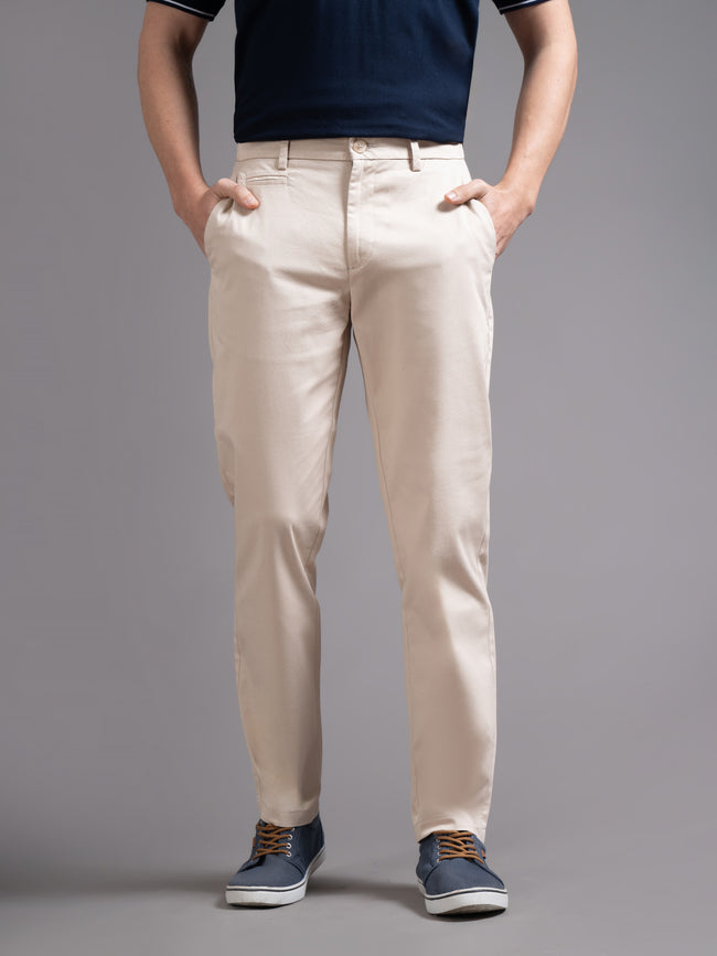 Men cream Smart Slim Fit Chinos