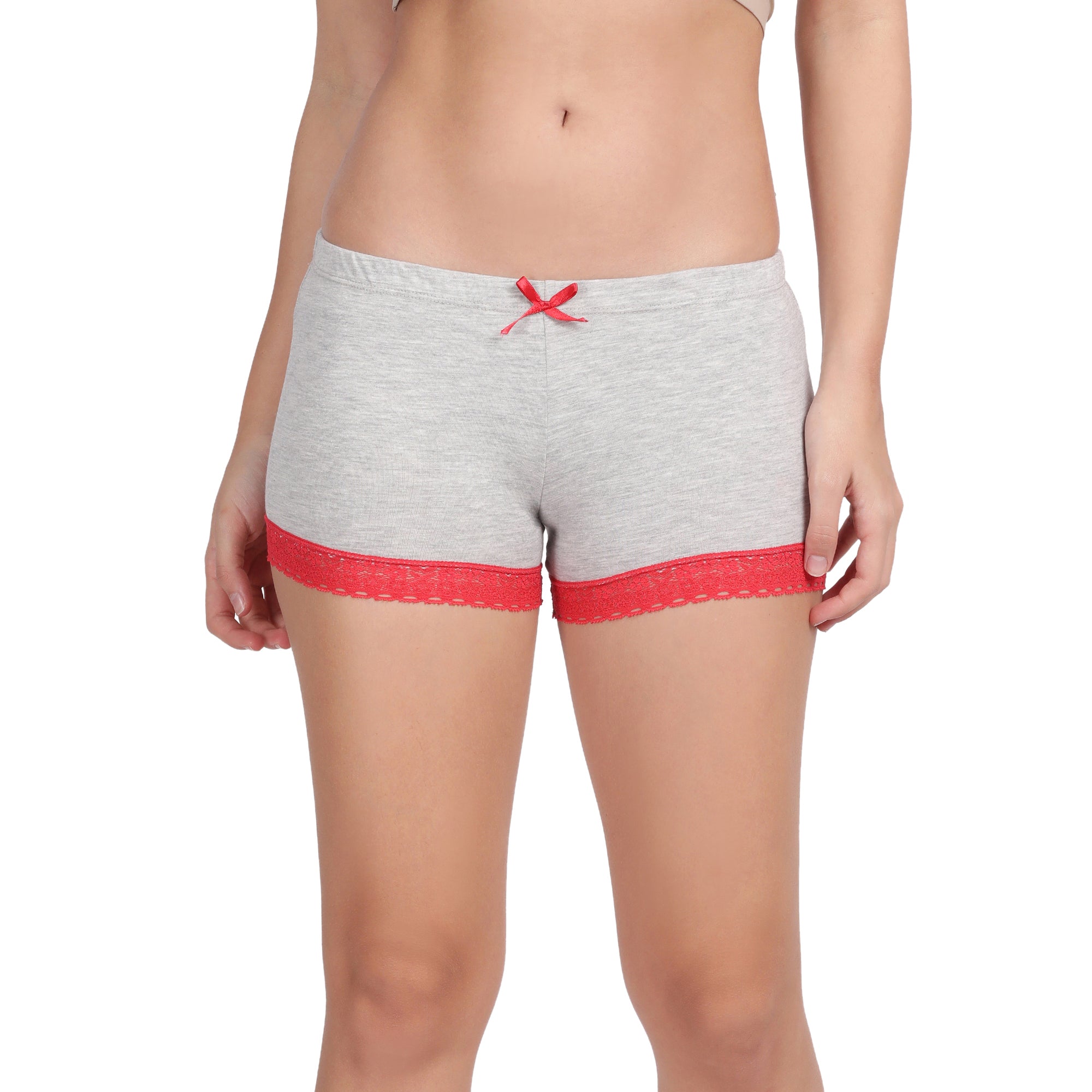 Women Grey Dualtone Lace Micro Mini