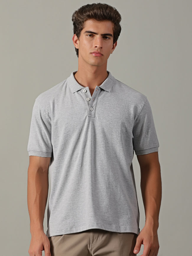 Men Grey Regular Fit T-Shirt