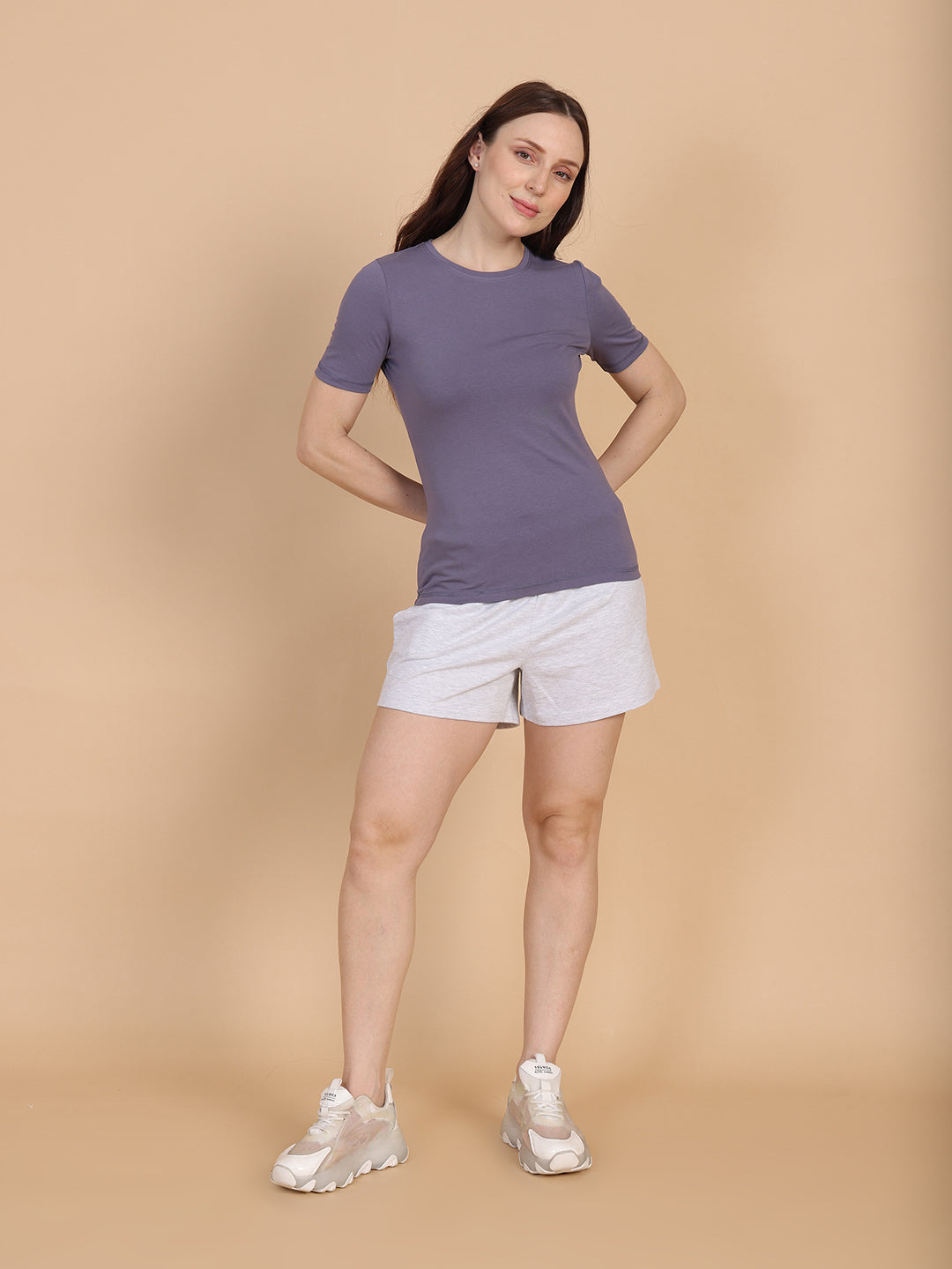 Women Blue Half Sleeve Top