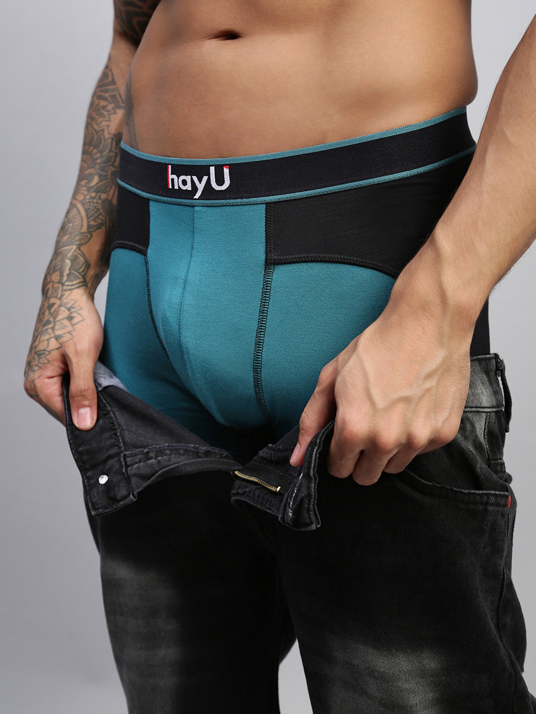 Men Teal Modal Trunks