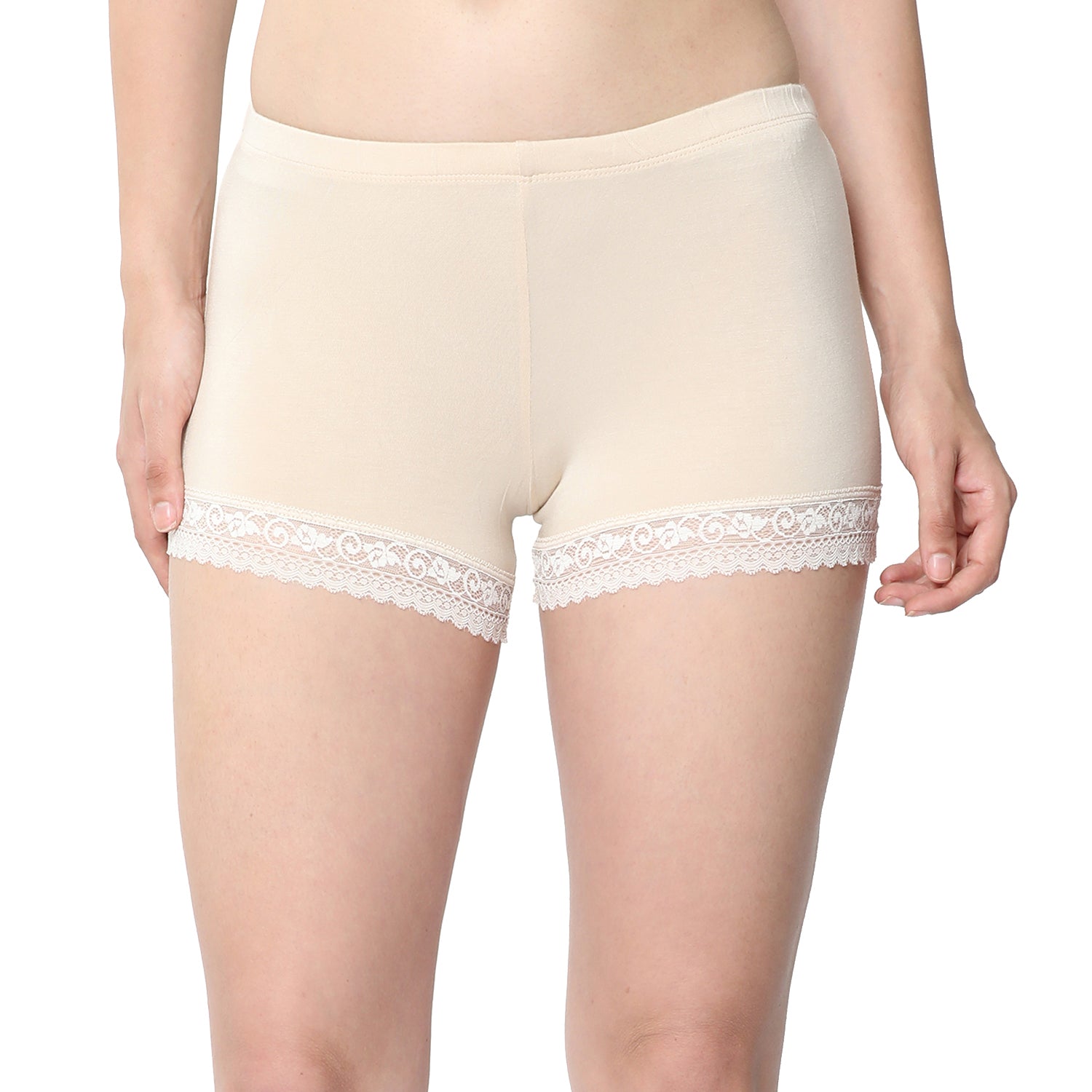 Women Beige Ultralight Hot Shorts
