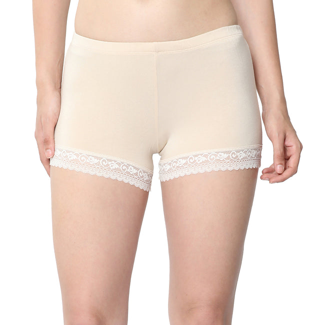 Women Beige Ultralight Hot Shorts