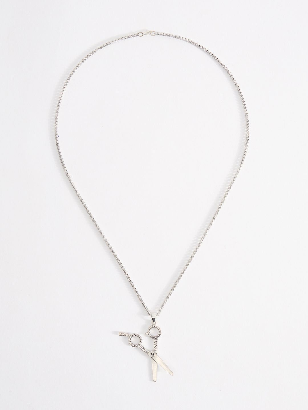 Men Scissor Pendant Chain With Lobster Closure