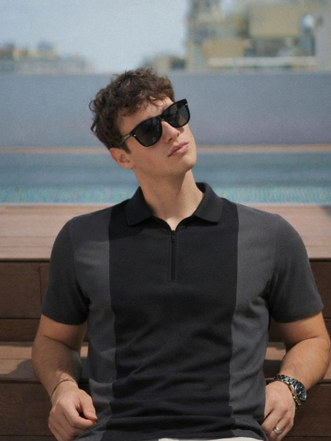 Men Cotton Polo Collar T-Shirt
