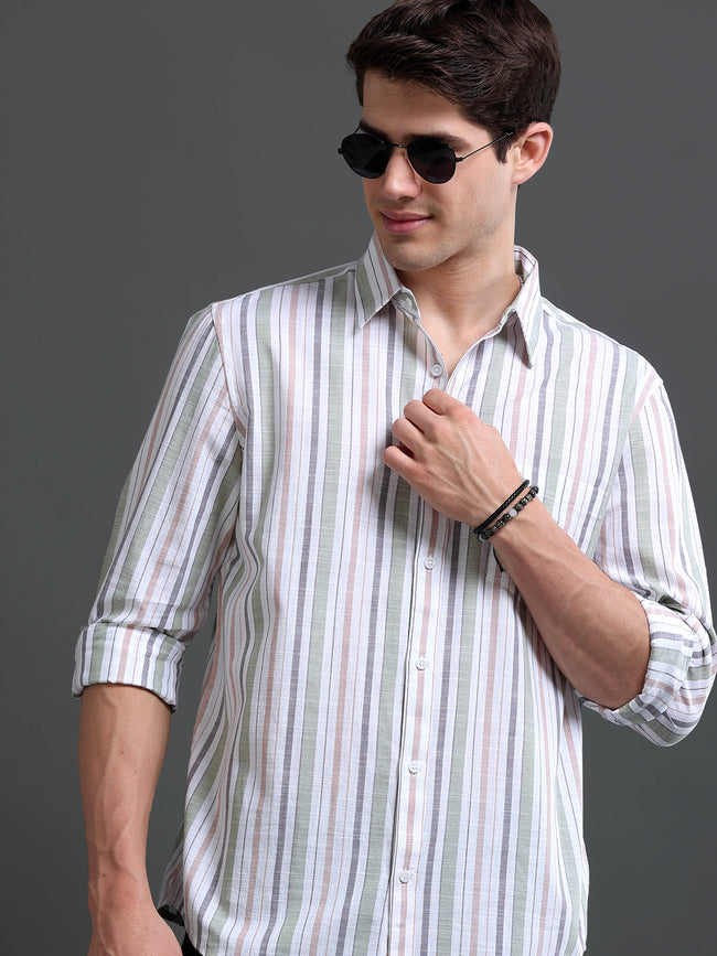 Men Multi Striped Shirt
