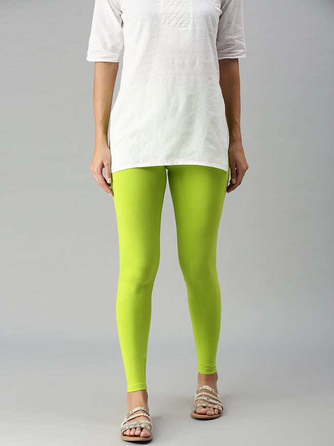 Women Yellow Casual Leggings