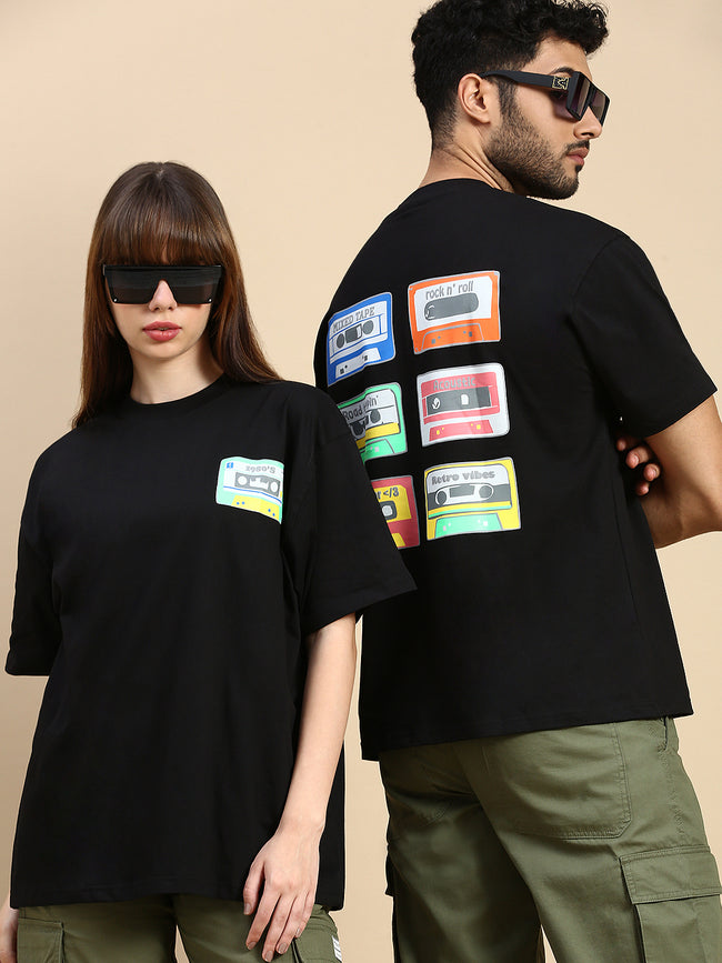 Unisex Black Vintage T-shirt